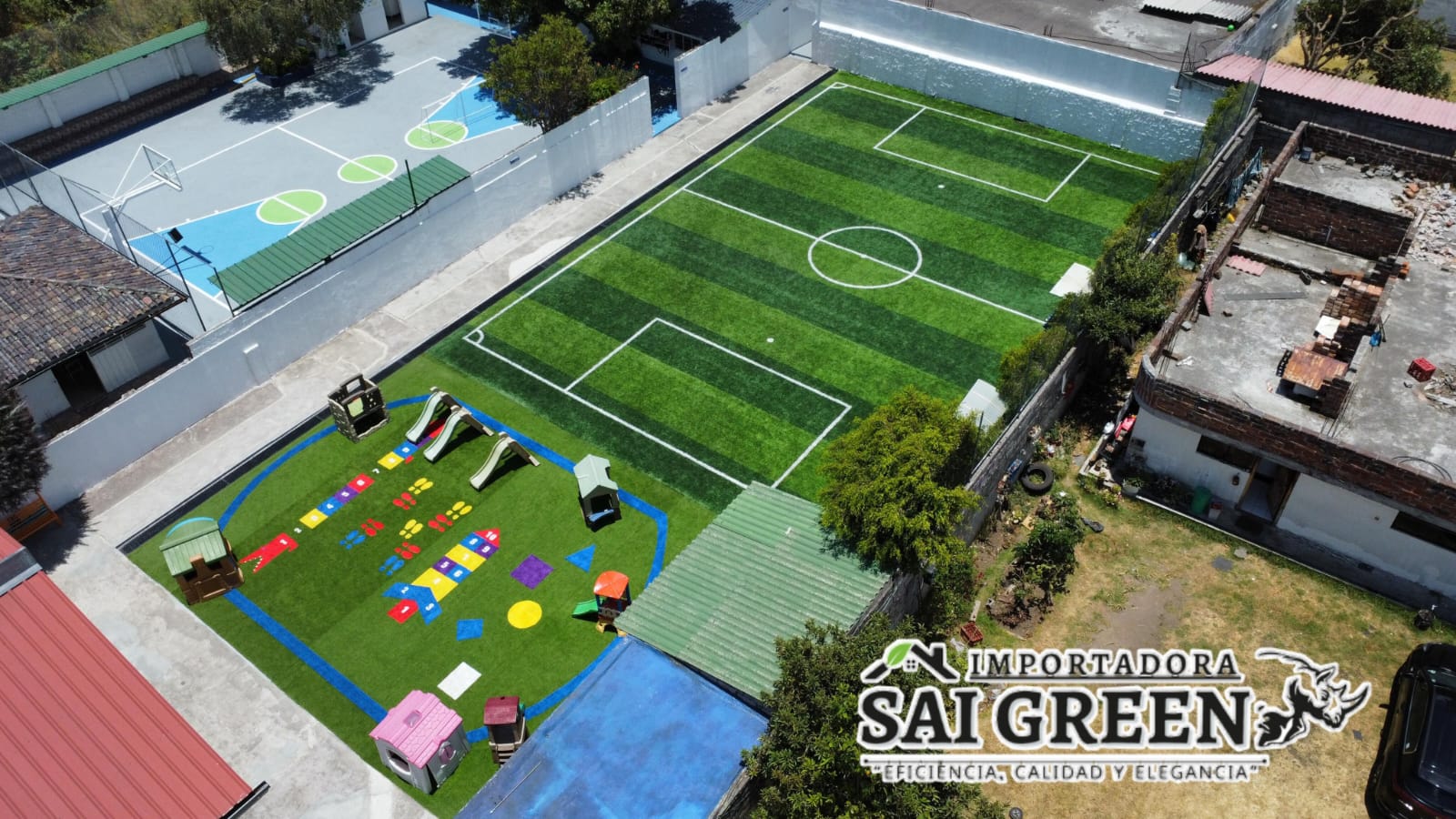 Cancha fútbol colegio